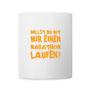 lass uns laufen - Tasse - Weiß - Vorne