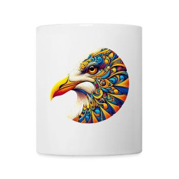 Möwe mit Mandalas verziert - Tasse - Weiß - Vorne