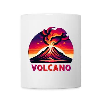 Vivid Eruption Volcano Illustration - Mug - white - Front