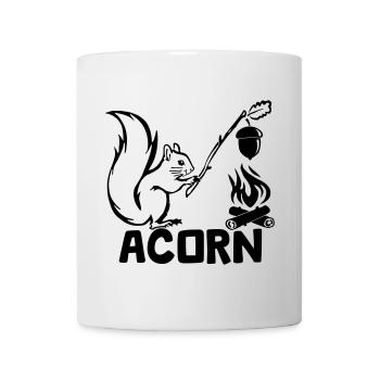 Acorn - Hungriges Eichhörnchen [Schwarz] - Tasse - Weiß - Vorne