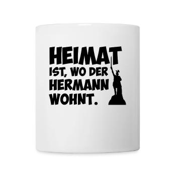 Heimat ist, wo der Hermann wohnt. - Tasse - Weiß - Vorne