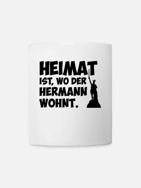 Heimat ist, wo der Hermann wohnt. - Tasse - Weiß