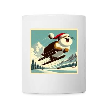 Marmotte Ski Vintage - Mug blanc - blanc - Devant