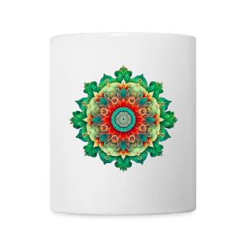Mandala de Fleurs Kaléidoscope - Mug blanc - blanc - Devant