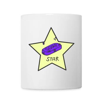 Étoile de savon - Mug blanc - blanc - Devant