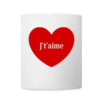 cœur rouge St. Valentin - Mug blanc - blanc - Devant