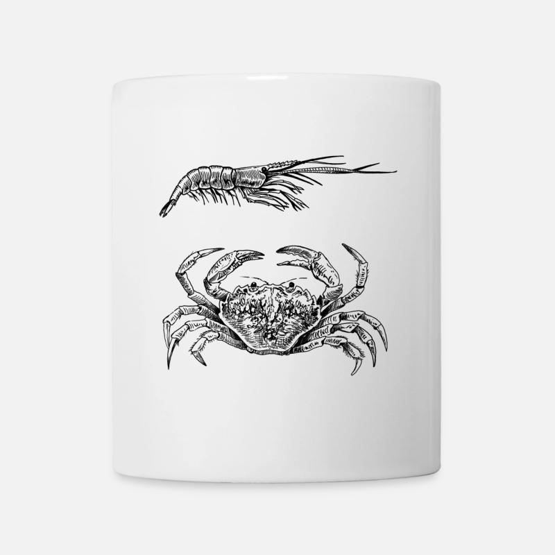 Crabe et crevettes - Shellfish Power - Mug blanc - blanc
