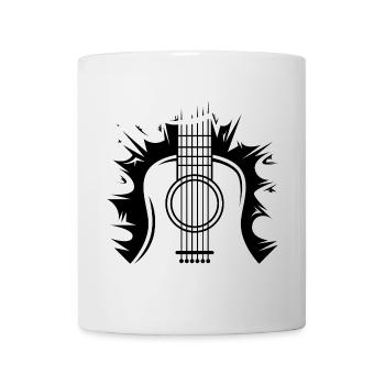 Icône d’illustration de logo d’explosion de guitare - Mug blanc - blanc - Devant