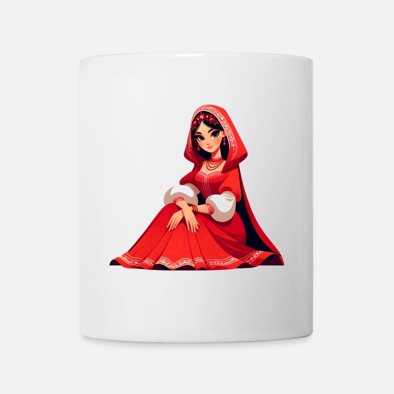 Ded Moroz Snegurotschka russischer Weihnachtsmann - Tasse - Weiß