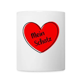 rotes Herz rot Valentinstag Geschenke - Tasse - Weiß - Vorne
