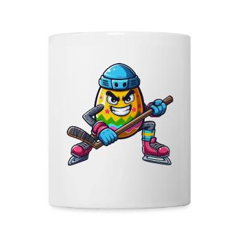 Osterei Eishockey Design | Eishockeyspieler - Tasse - Weiß - Vorne