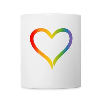Regenbogen Herz LGBT lgbt tshirt - Tasse - Weiß - Vorne