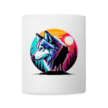 Loup - Mug blanc - blanc - Devant