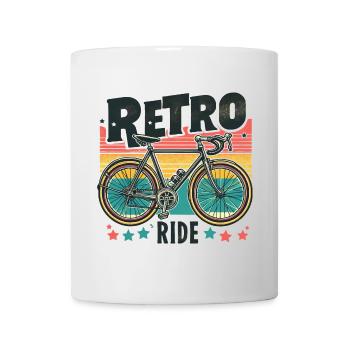 Retro Bicycle with Sunset Background - Mug - white - Front