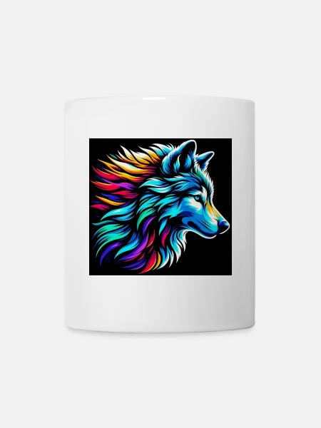 Loup - Mug blanc - blanc