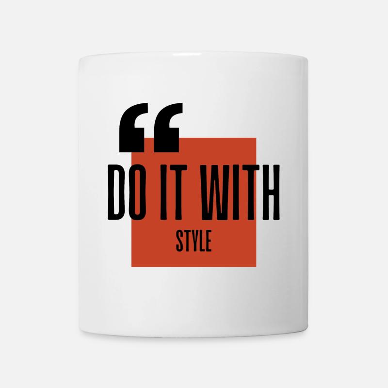 Bit Wit Style Logo - Tasse - Weiß