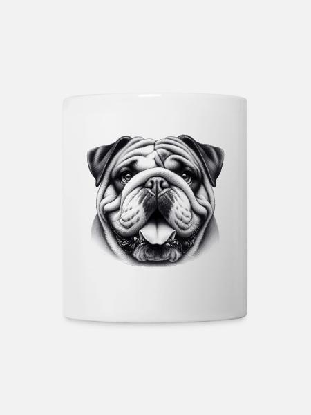 English Bulldog Dog - Mug - white