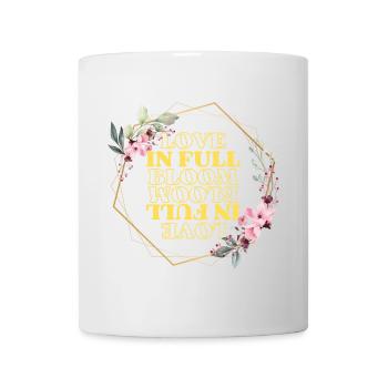 Love in Full Bloom Floral Frame - Mug - white - Front