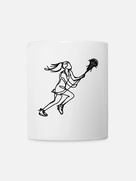 Lacrosse Mädchen - Tasse - Weiß