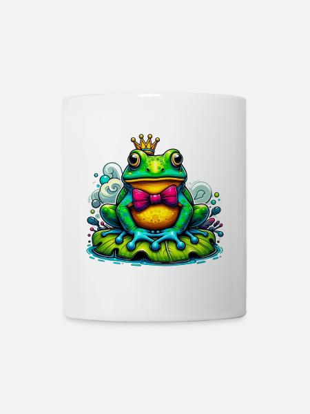 Frosch mit der Königskrone - Tasse - Weiß