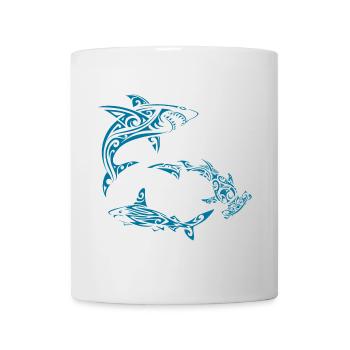 Polynesische Haie - Tasse - Weiß - Vorne