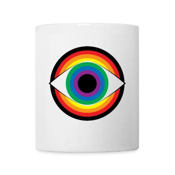 Hypnose Auge Regenbogen bunt sehen Magie Vielfalt - Tasse - Weiß - Vorne