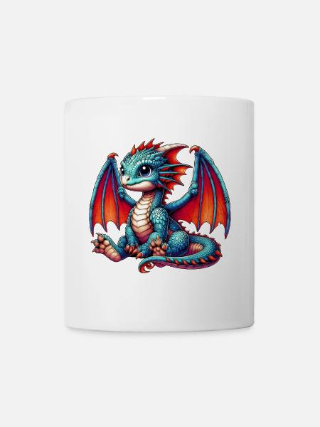 Drache - Tasse - Weiß