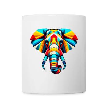 Éléphant Pop Art - Mug blanc - blanc - Devant