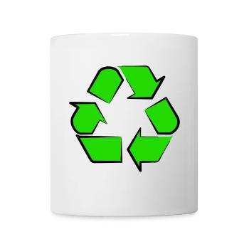 Neon Recycling Symbol - Tasse - Weiß - Vorne