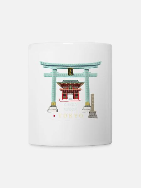 Tokyo, Japan, Kanda Myojin, Torii, Drawing - Mug - white