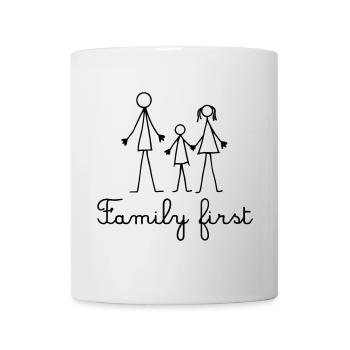Family First - Stick Figure Family - Mug - white - Front