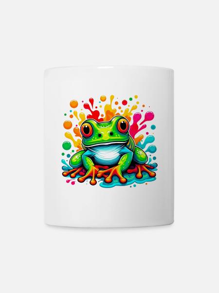 Frosch - Tasse - Weiß