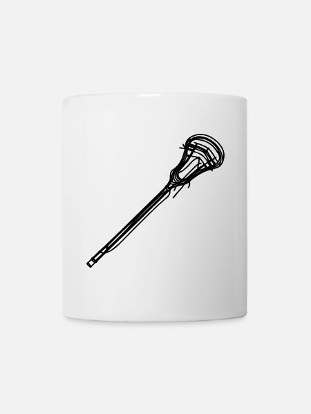Lacrosseschläger Skizze - Tasse - Weiß