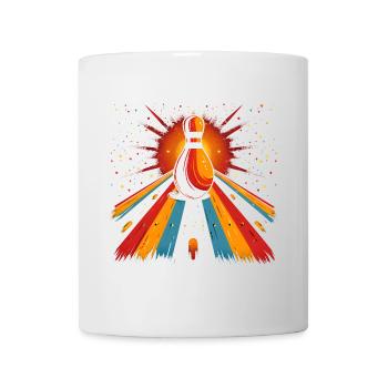 Bowling Zeichnung Vintage - Tasse - Weiß - Vorne
