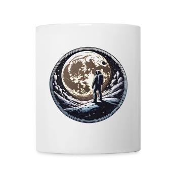 Mond-Mann - Tasse - Weiß - Vorne