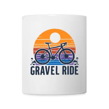 Vintage Sunset Bike Illustration - Mug - white - Front