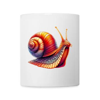 Schnecke - Tasse - Weiß - Vorne