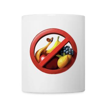 Fruit abstinence with prohibition signs - Mug - white - Front