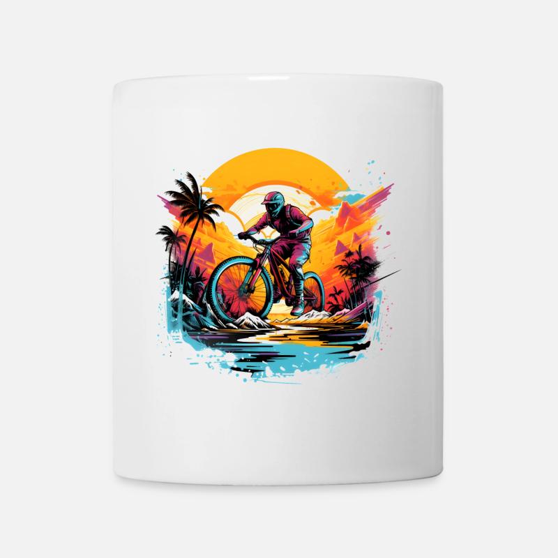 Mountainbiken - Tasse - Weiß