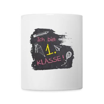 I'm 1st Grade | Blackboard chalk - pink yellow - Mug - white - Front
