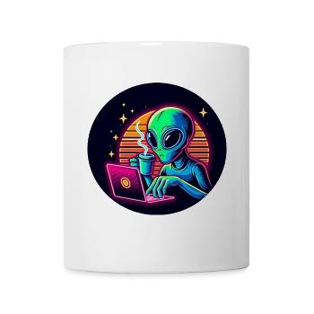Alien at work - Mug - white - Front