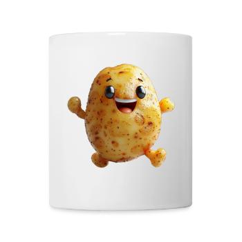 Gut Gelauntes Kartoffelmännchen Laufen Shirt - Tasse - Weiß - Vorne