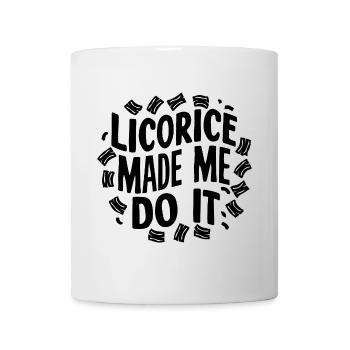 Licorice funny LICORICE MADE ME DO IT Retro - Mug - white - Front