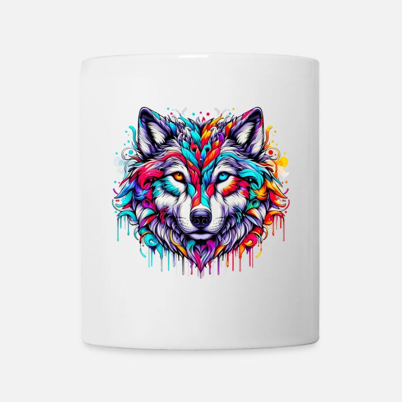 Loup - Mug blanc - blanc