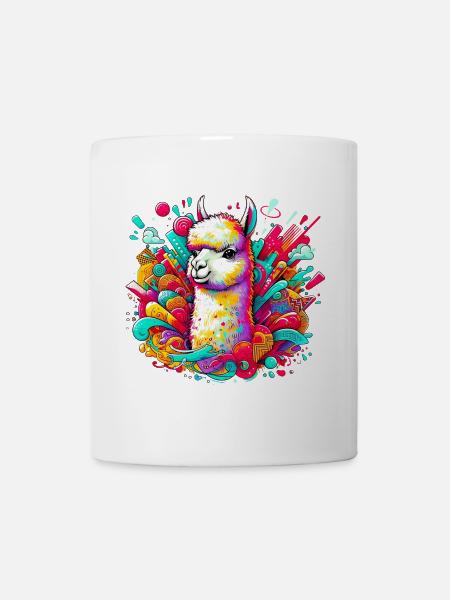 Alpaka - Tasse - Weiß