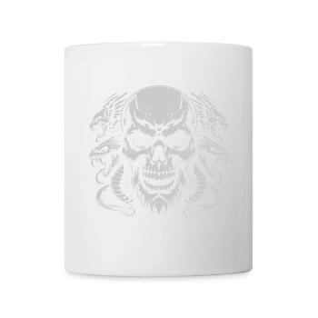 Totenkopf mit Schlangenring - Tasse - Weiß - Vorne