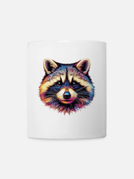 Waschbär - Tasse - Weiß