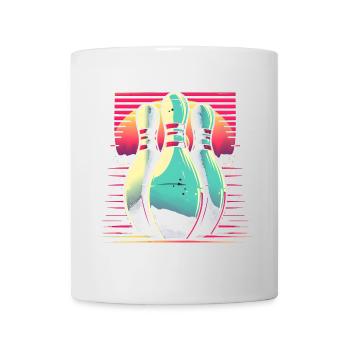 Bowling Synthwave - Tasse - Weiß - Vorne