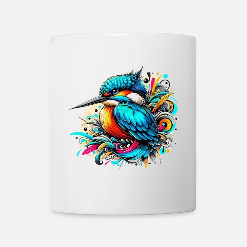 Eisvogel - Tasse - Weiß