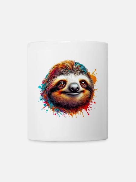 Faultier - Tasse - Weiß